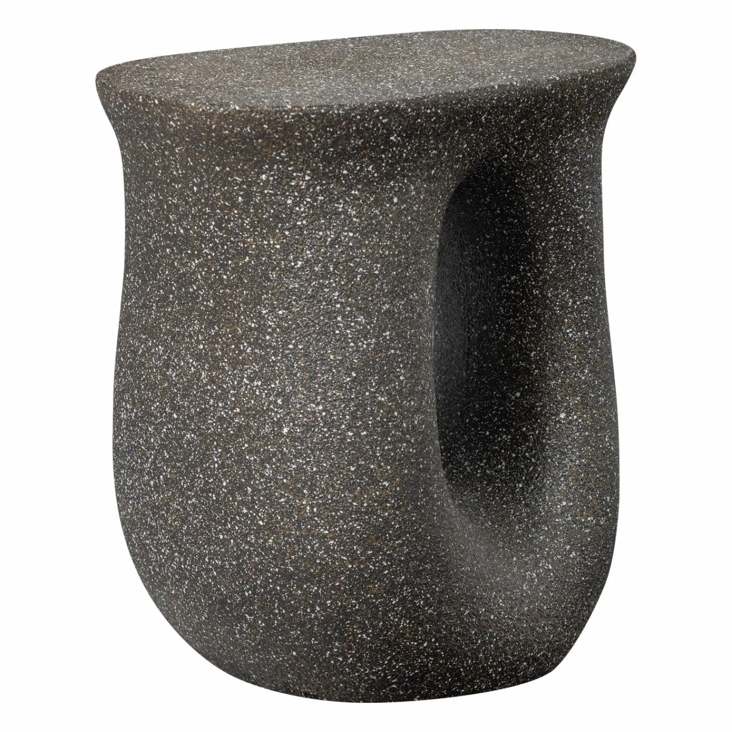 Best WOOOD Moson bijzettafel met spikkels Zwart