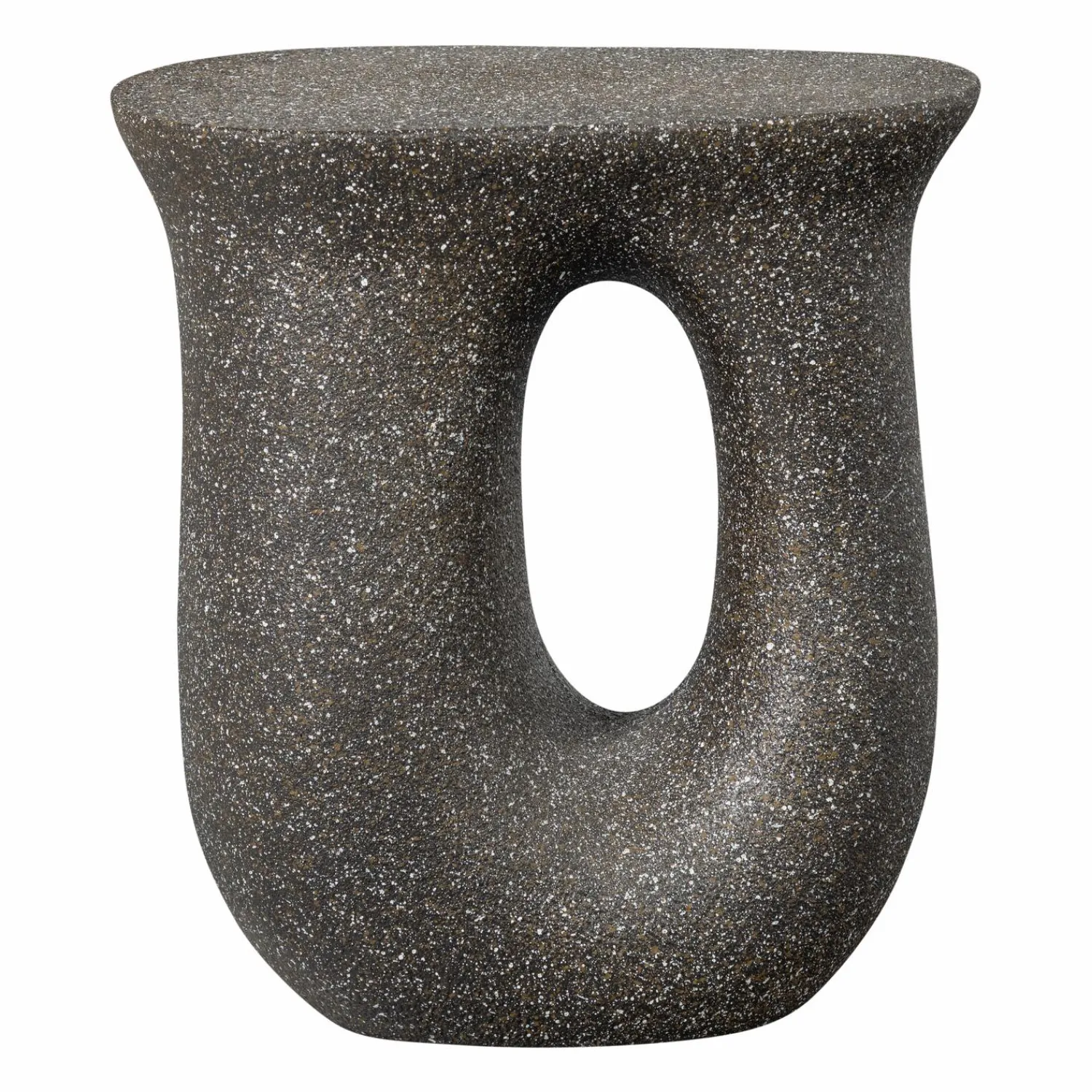 Best WOOOD Moson bijzettafel met spikkels Zwart