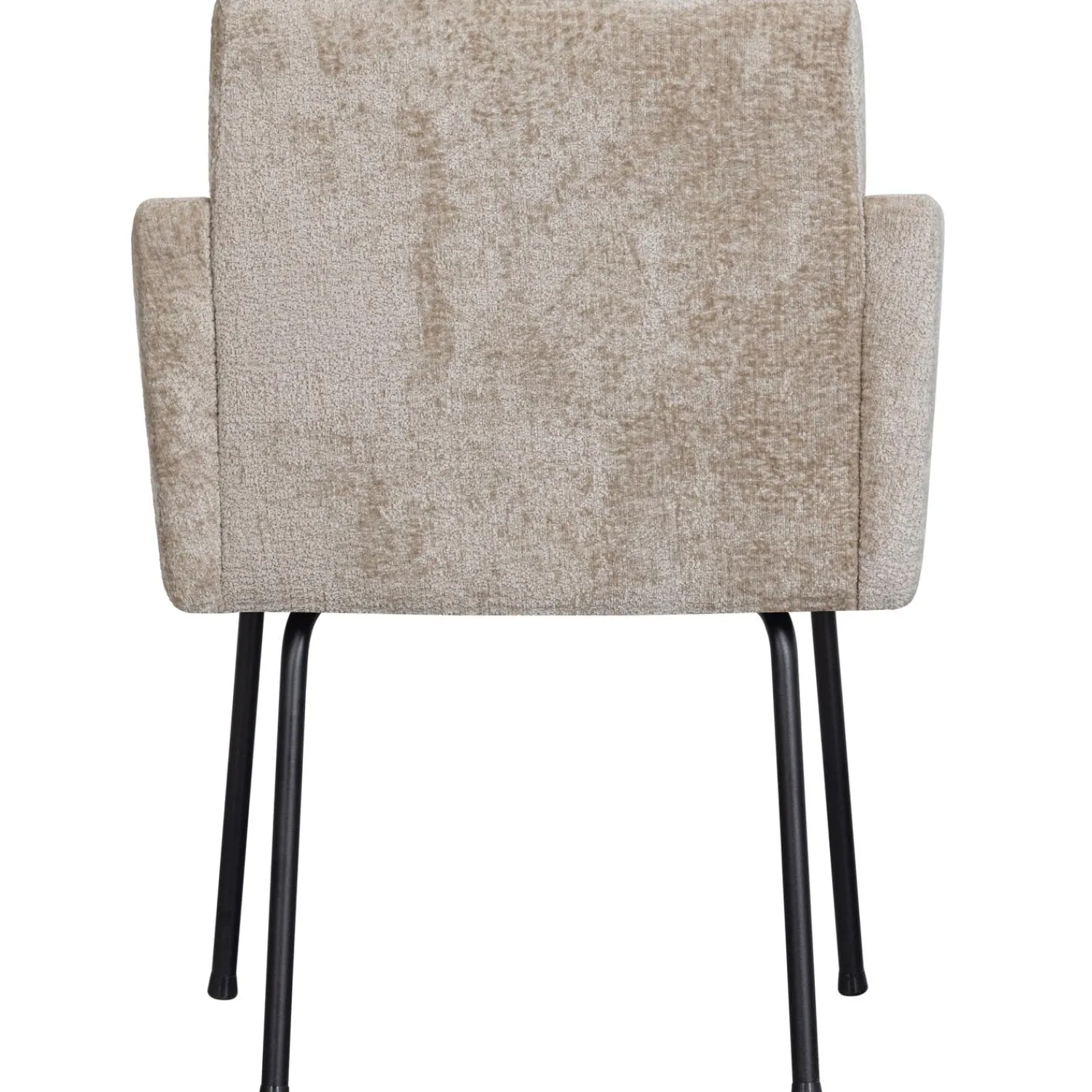 Clearance WOOOD Mount eetkamerstoel met armleuning grof geweven stof Naturel