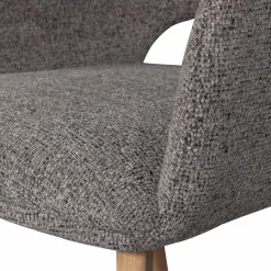 Best WOOOD Murat eetkamerstoel met houten poot naturel Taupe