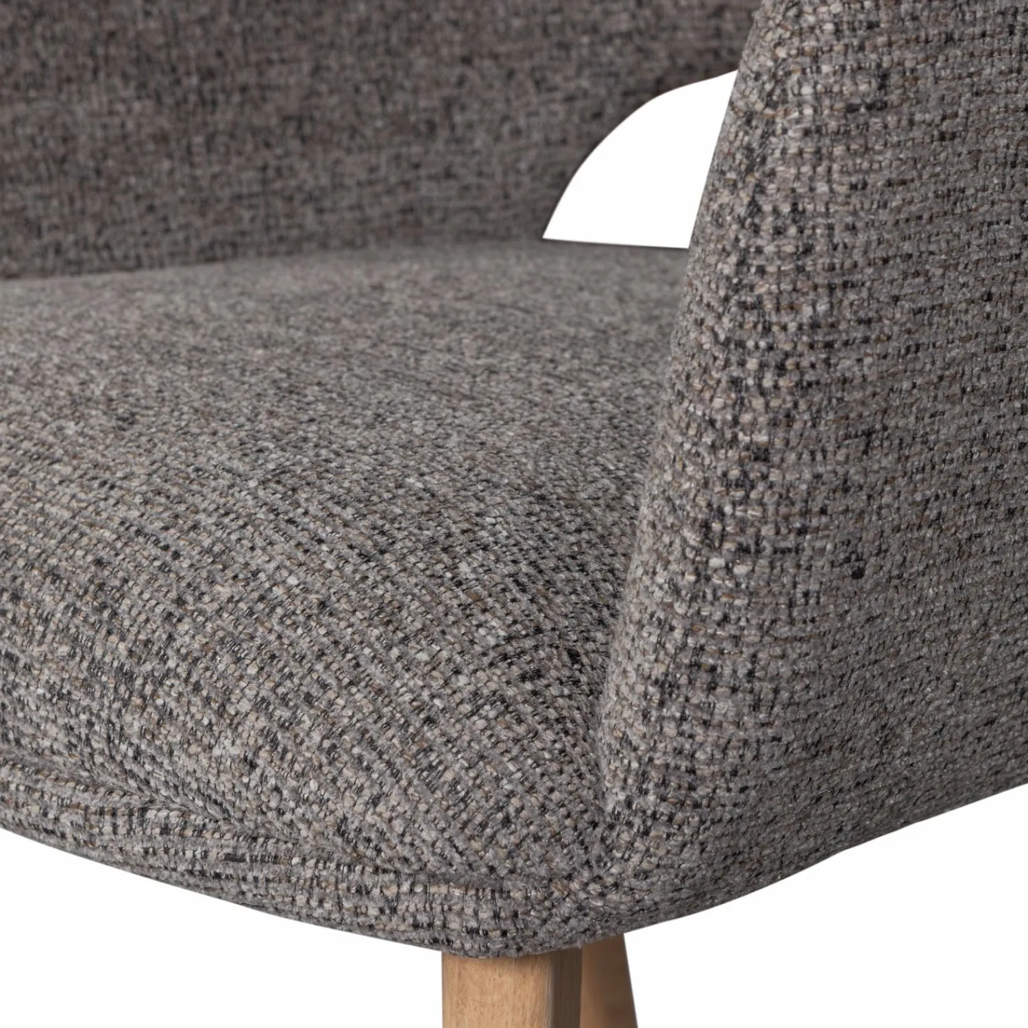 Best WOOOD Murat eetkamerstoel met houten poot naturel Taupe