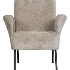 WOOOD Muse fauteuil grof geweven stof Naturel