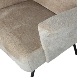 WOOOD Muse fauteuil grof geweven stof Naturel