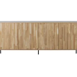 Sale WOOOD New Gravure dressoir 200 cm eiken blanke lak Naturel