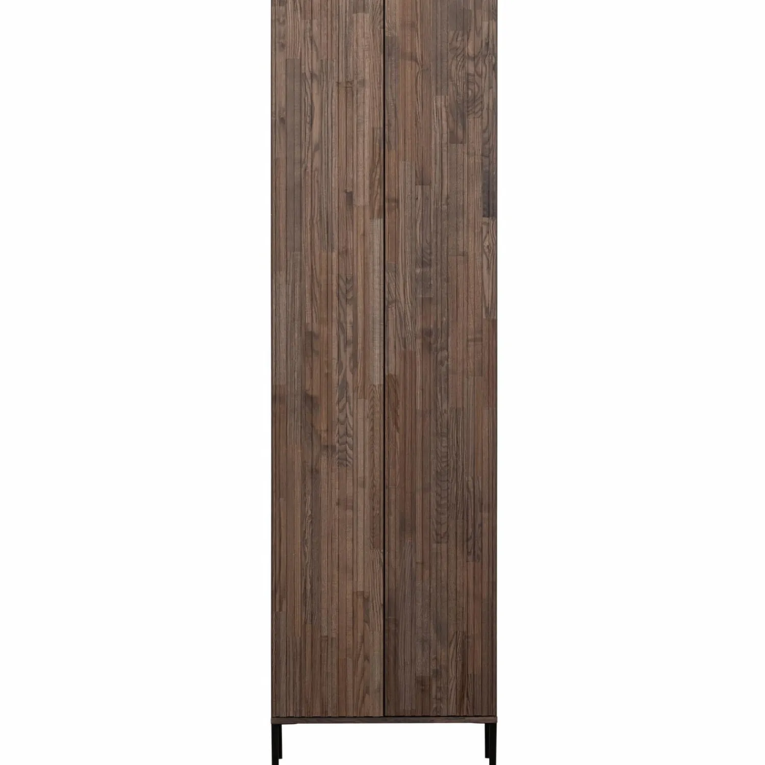 New WOOOD New Gravure hoge kast met lade essen fineer Espresso