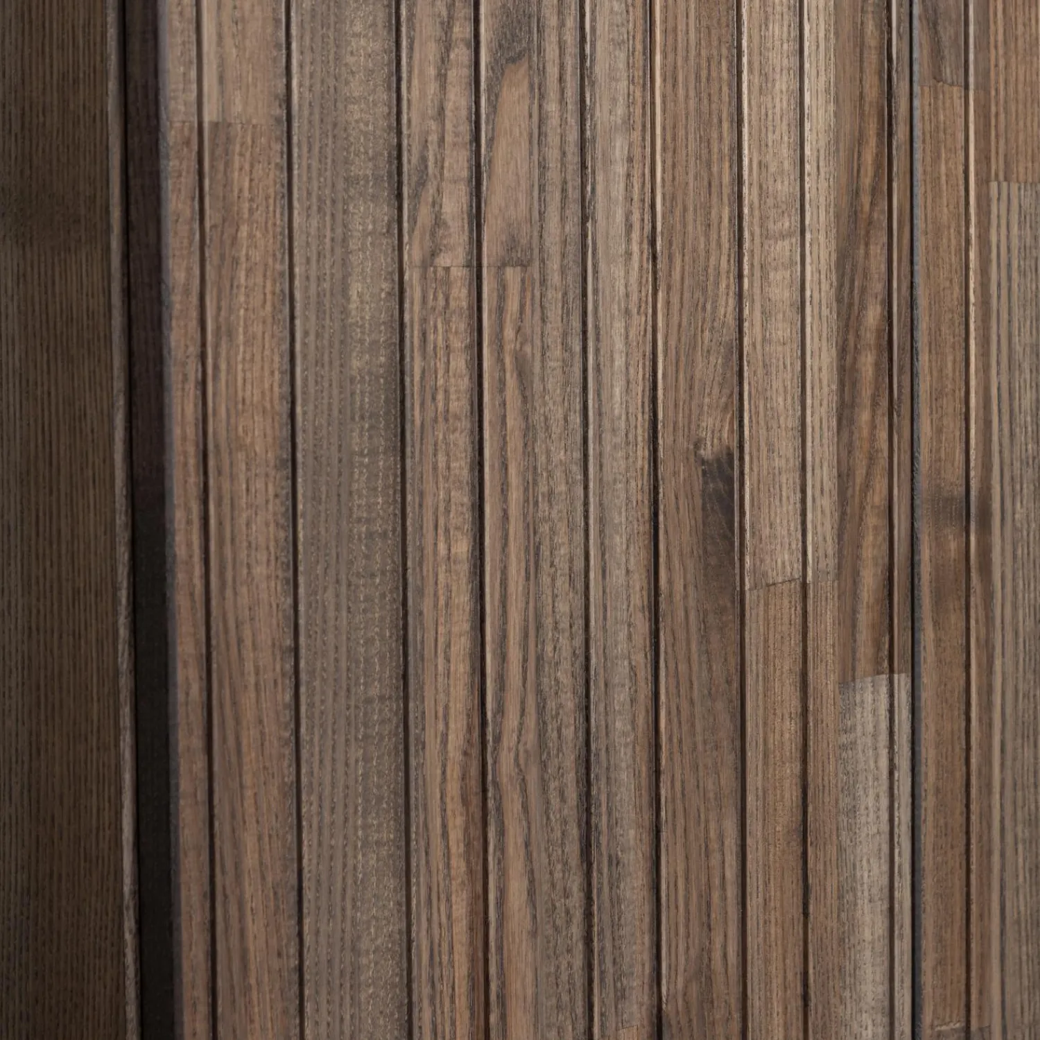 New WOOOD New Gravure hoge kast met lade essen fineer Espresso