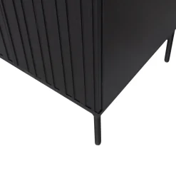 Clearance WOOOD New Gravure hoge kast met lade grenen Zwart