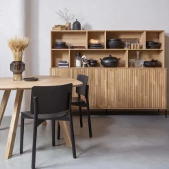 Sale WOOOD New Gravure wandkast eiken blanke lak Naturel