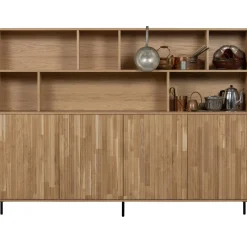 Sale WOOOD New Gravure wandkast eiken blanke lak Naturel