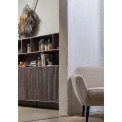 Discount WOOOD New Gravure wandkast essen fineer Espresso