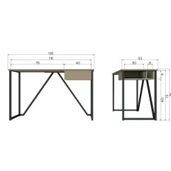 Online WOOOD New Julius bureau grenen Mud