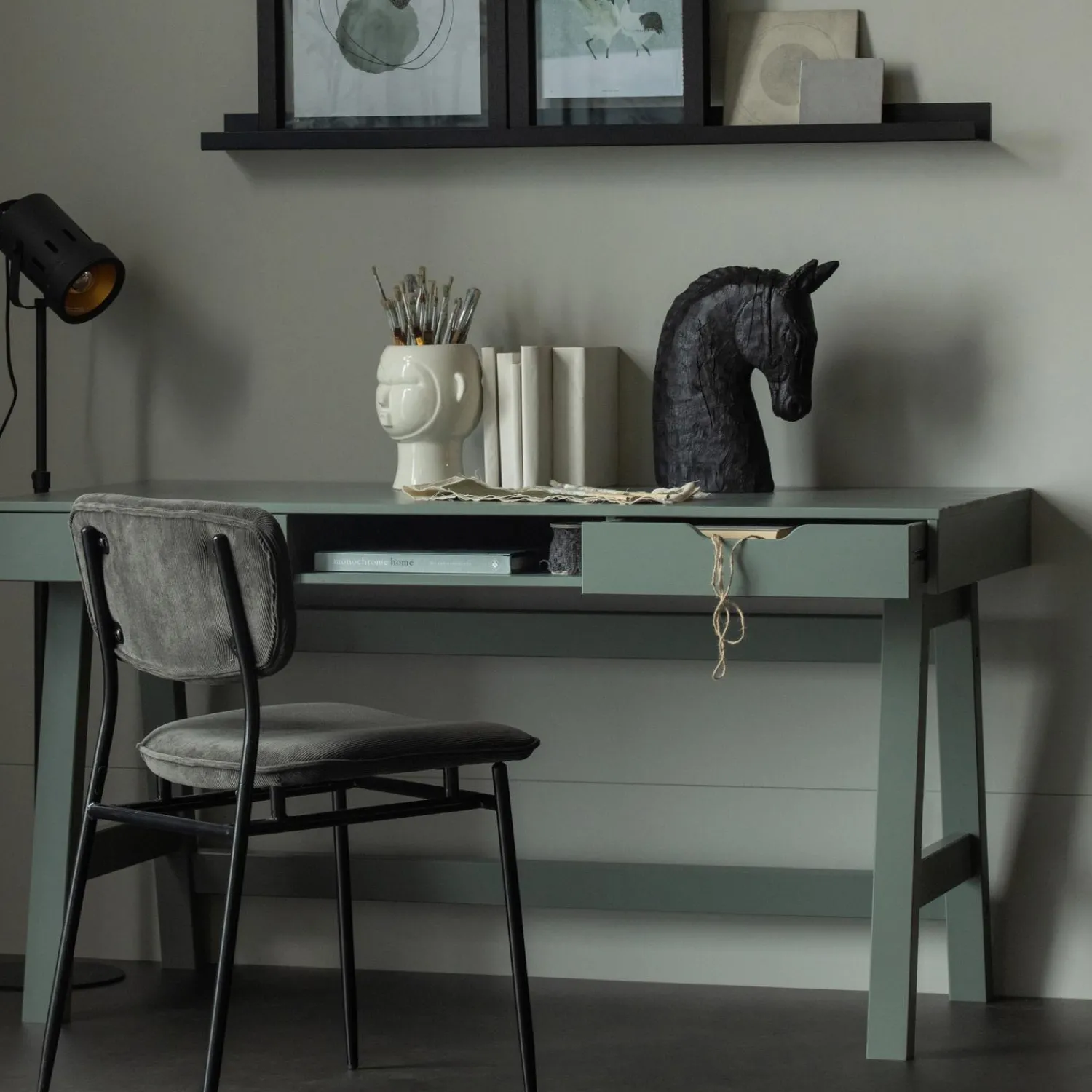 New WOOOD Nikki bureau grenen Jadegroen
