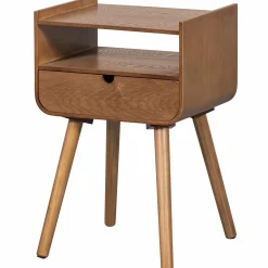 Hot WOOOD Nils nachtkastje/bijzettafel hout naturel