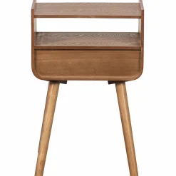 Hot WOOOD Nils nachtkastje/bijzettafel hout naturel