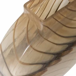 Outlet WOOOD Norbert handgevormde vaas glas bruin