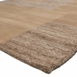 WOOOD Noven handgeweven vloerkleed wol/katoen zand 170x240 cm