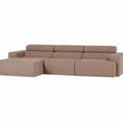 Hot WOOOD Novi chaise longue bank links bouclé Taupe