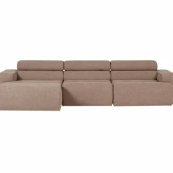 Hot WOOOD Novi chaise longue bank links bouclé Taupe