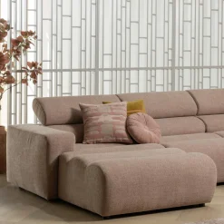 Hot WOOOD Novi chaise longue bank links bouclé Taupe