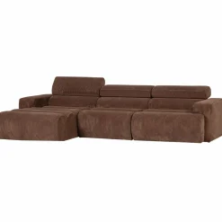Discount WOOOD Novi chaise longue bank links ribstof Mokkabruin