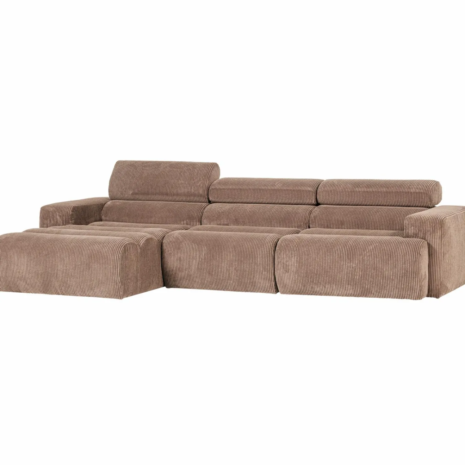 Best WOOOD Novi chaise longue bank links ribstof Taupe