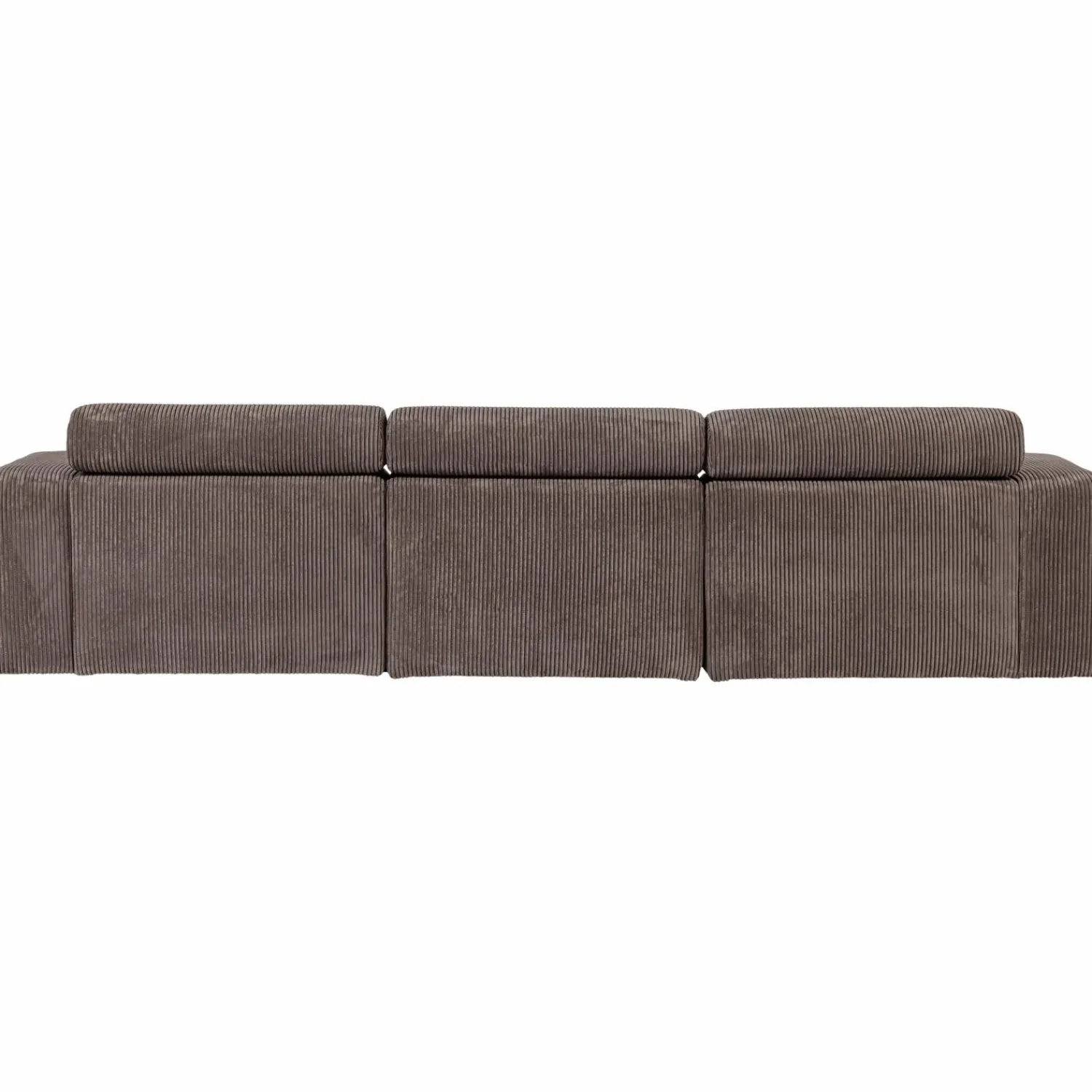 Discount WOOOD Novi chaise longue bank links ribstof grijsbruin Grijs/bruin