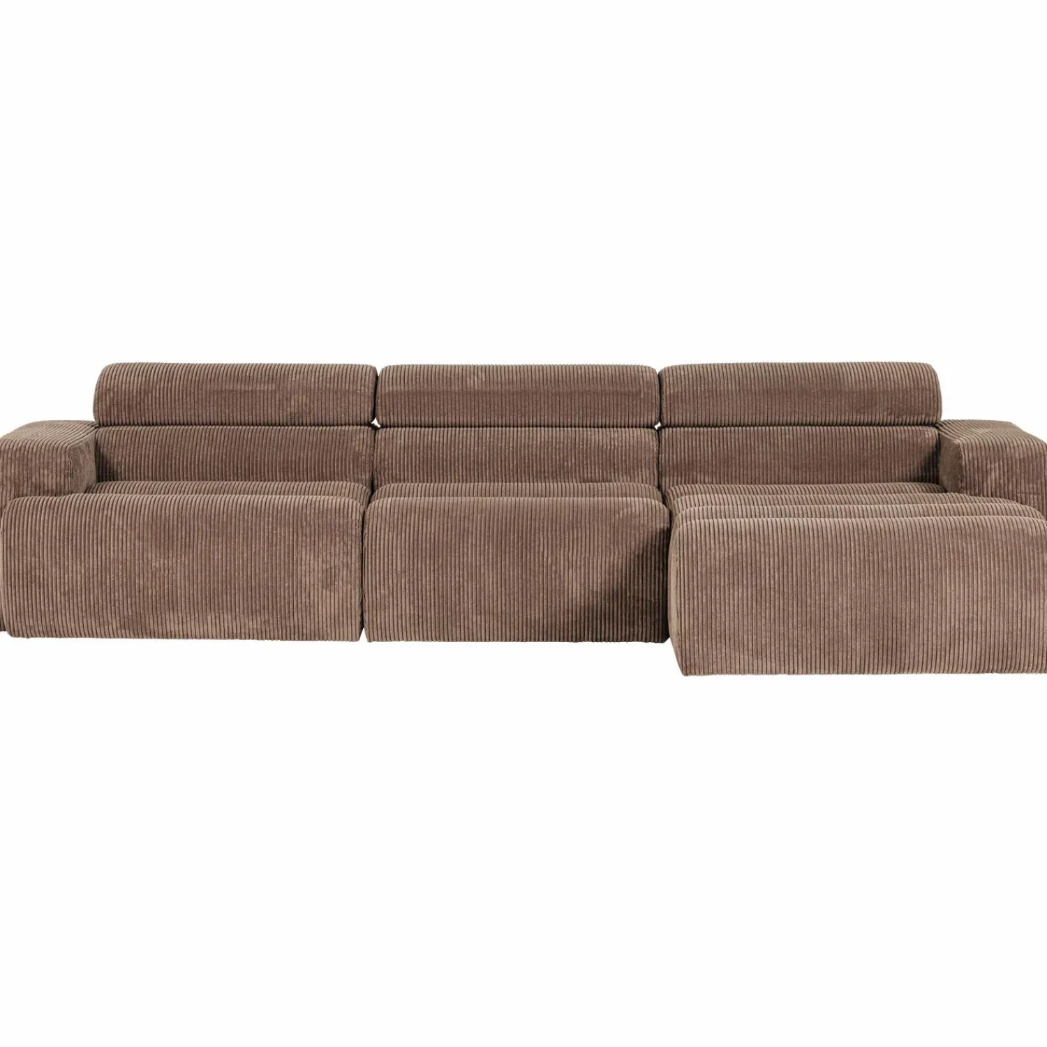 Clearance WOOOD Novi chaise longue bank rechts ribstof Taupe