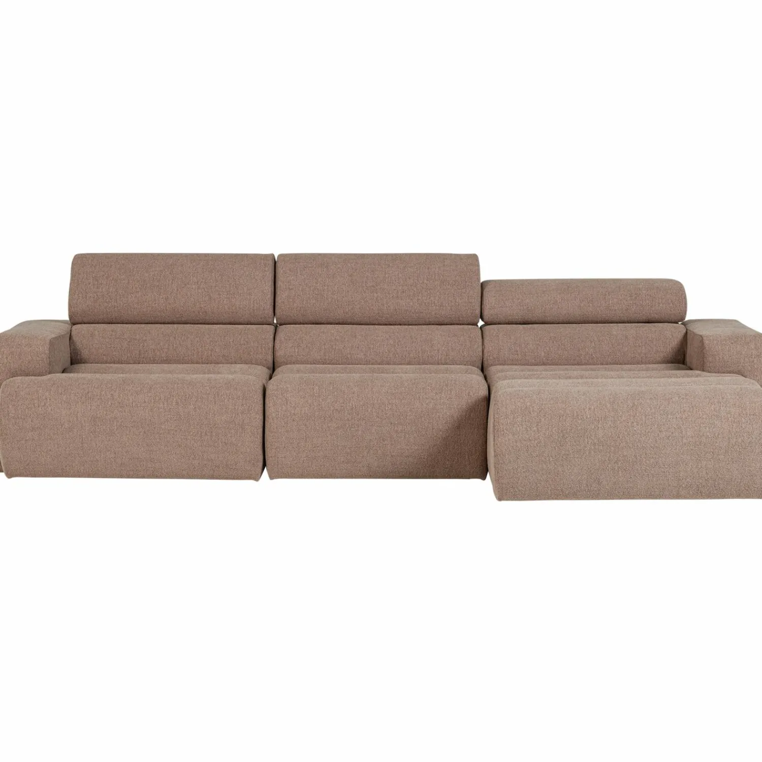 Hot WOOOD Novi chaise longue bank rechts bouclé Taupe