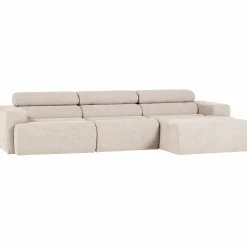 WOOOD Novi chaise longue bank rechts bouclé Naturel