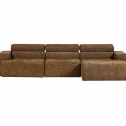 Sale WOOOD Novi chaise longue bank rechts karamelbruin melange Karamel melange