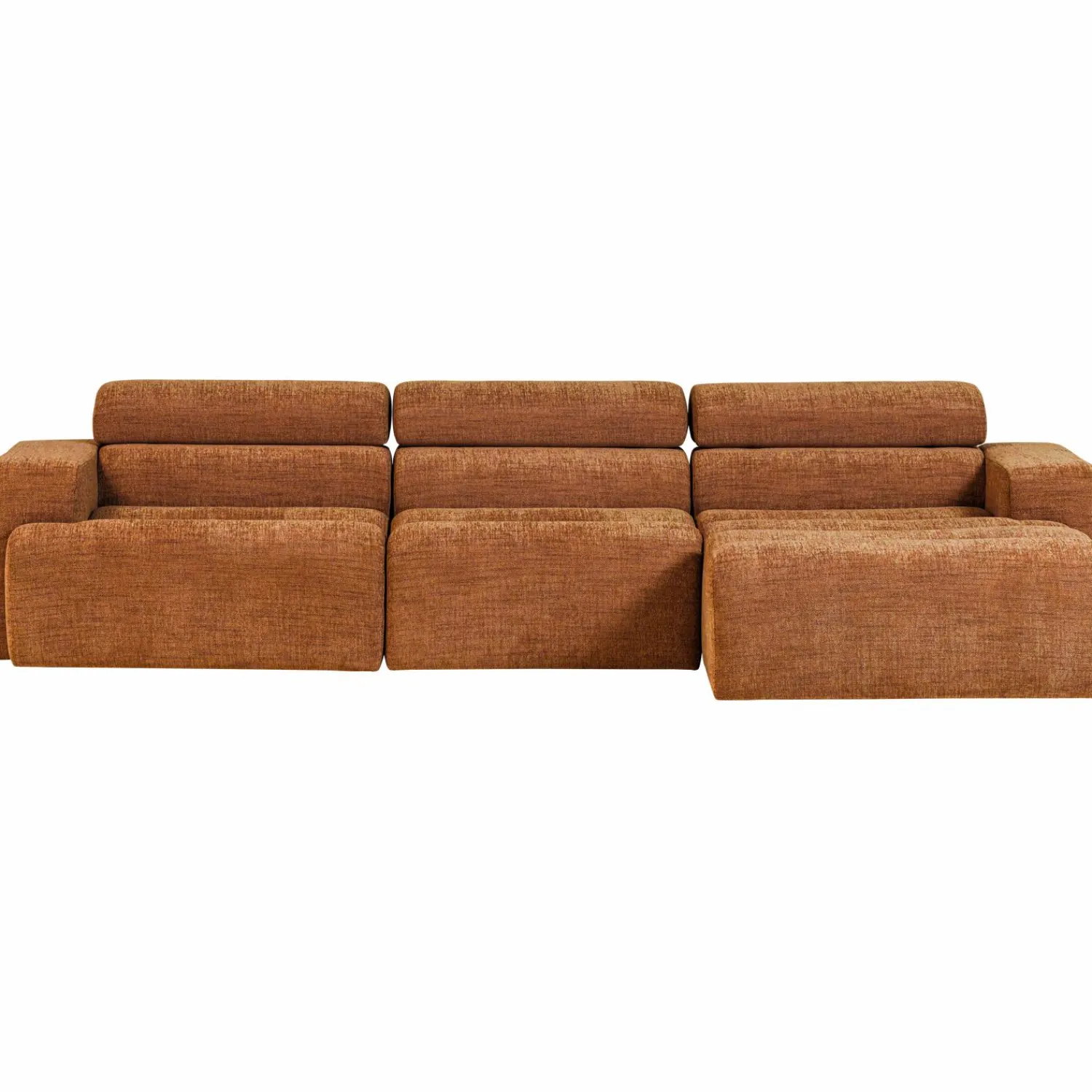 Best WOOOD Novi chaise longue bank rechts Oranje melange