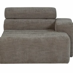 Hot WOOOD Novi chaise longue element arm rechts Grijs melange