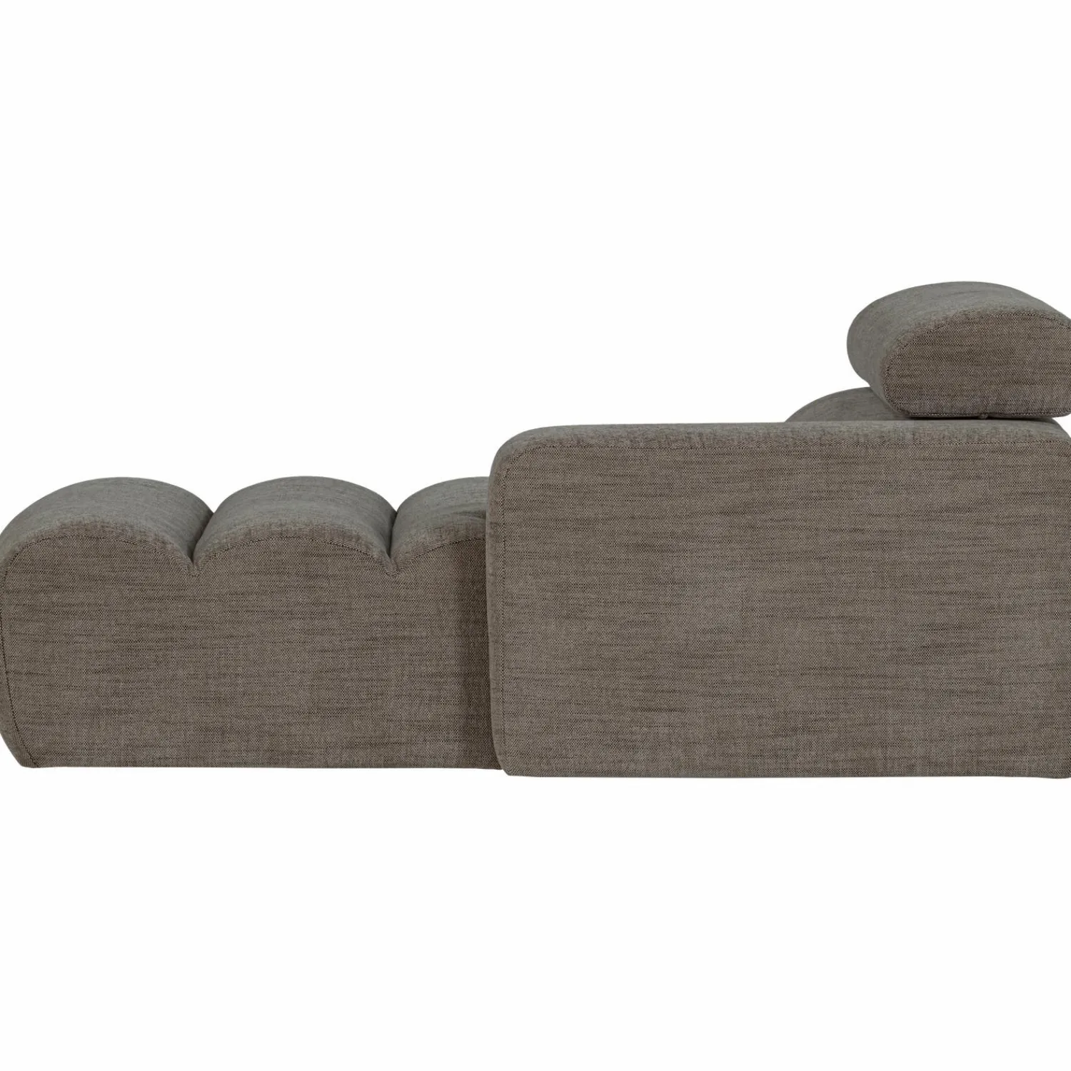 Hot WOOOD Novi chaise longue element arm rechts Grijs melange