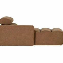 Online WOOOD Novi chaise longue element arm links bouclé bruin Karamel
