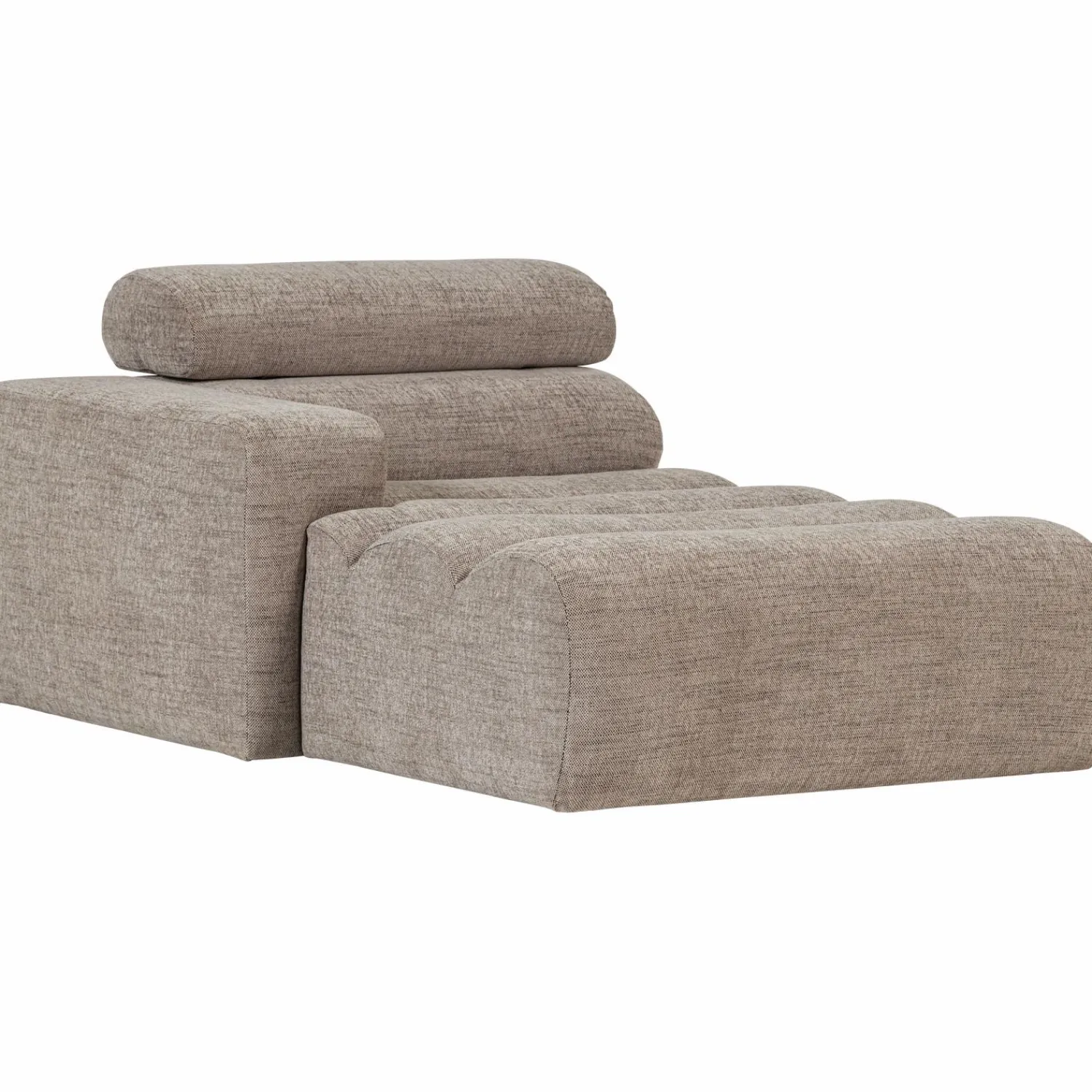 New WOOOD Novi chaise longue element arm links Naturel melange