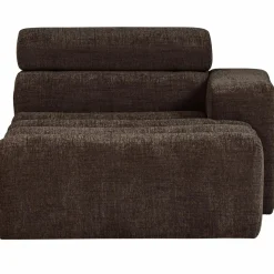 Sale WOOOD Novi chaise longue element arm rechts Donkerbruin melange