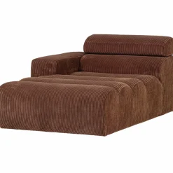 Online WOOOD Novi chaise longue element arm links ribstof Terra