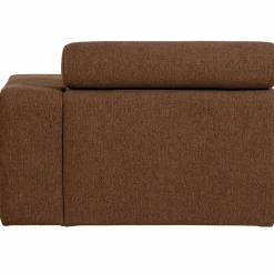 Outlet WOOOD Novi chaise longue element arm rechts bouclé Mokkabruin