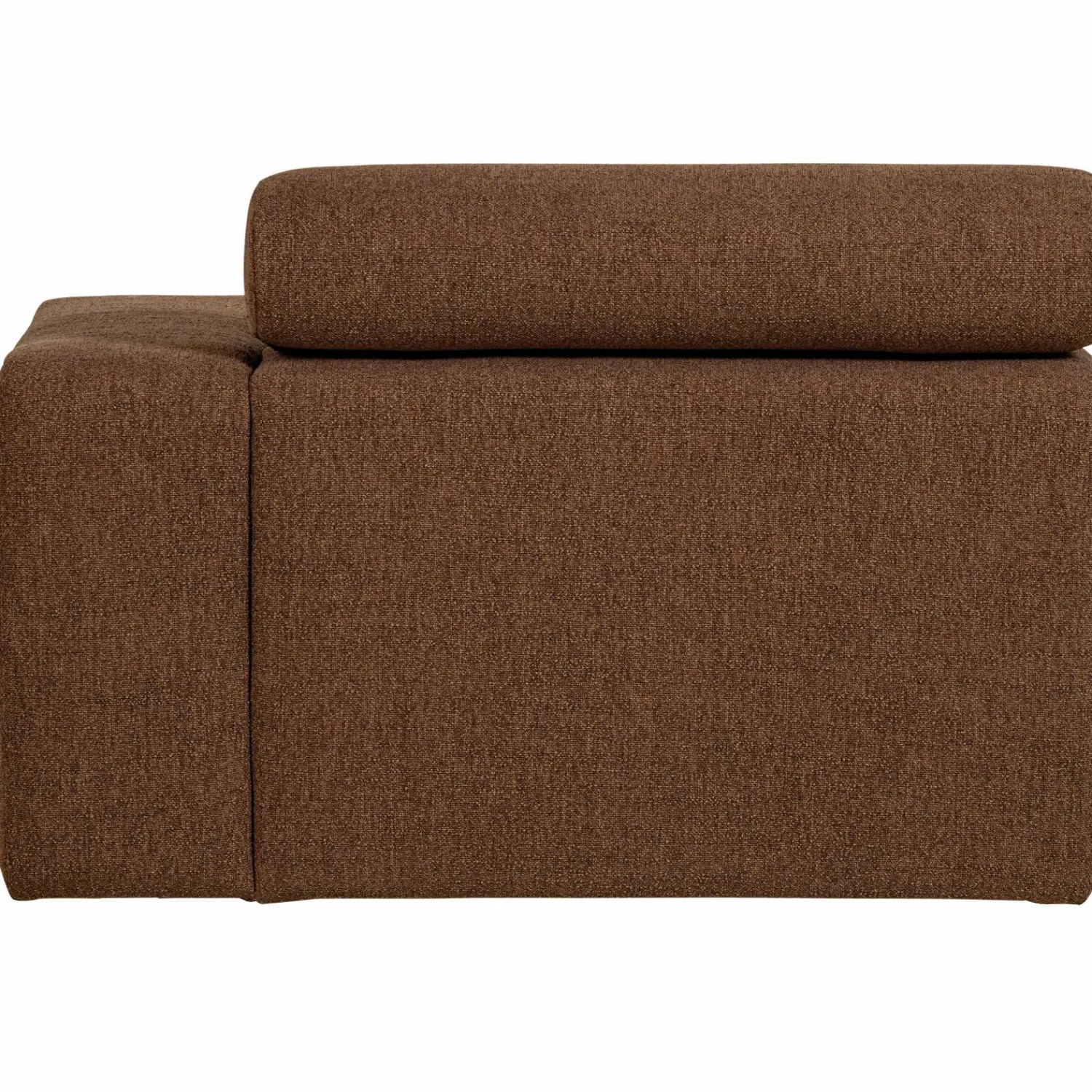 Outlet WOOOD Novi chaise longue element arm rechts bouclé Mokkabruin