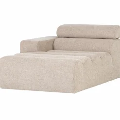 New WOOOD Novi chaise longue element arm links bouclé Naturel