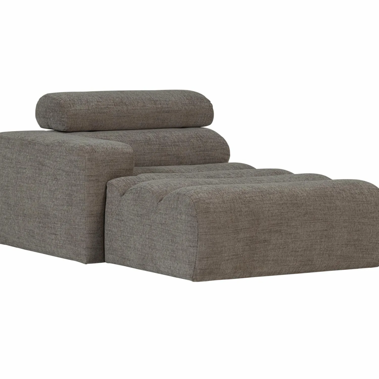 Discount WOOOD Novi chaise longue element arm links Grijs melange