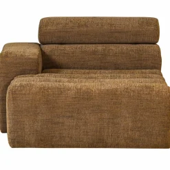 WOOOD Novi chaise longue element arm links karamelbruin melange Karamel melange