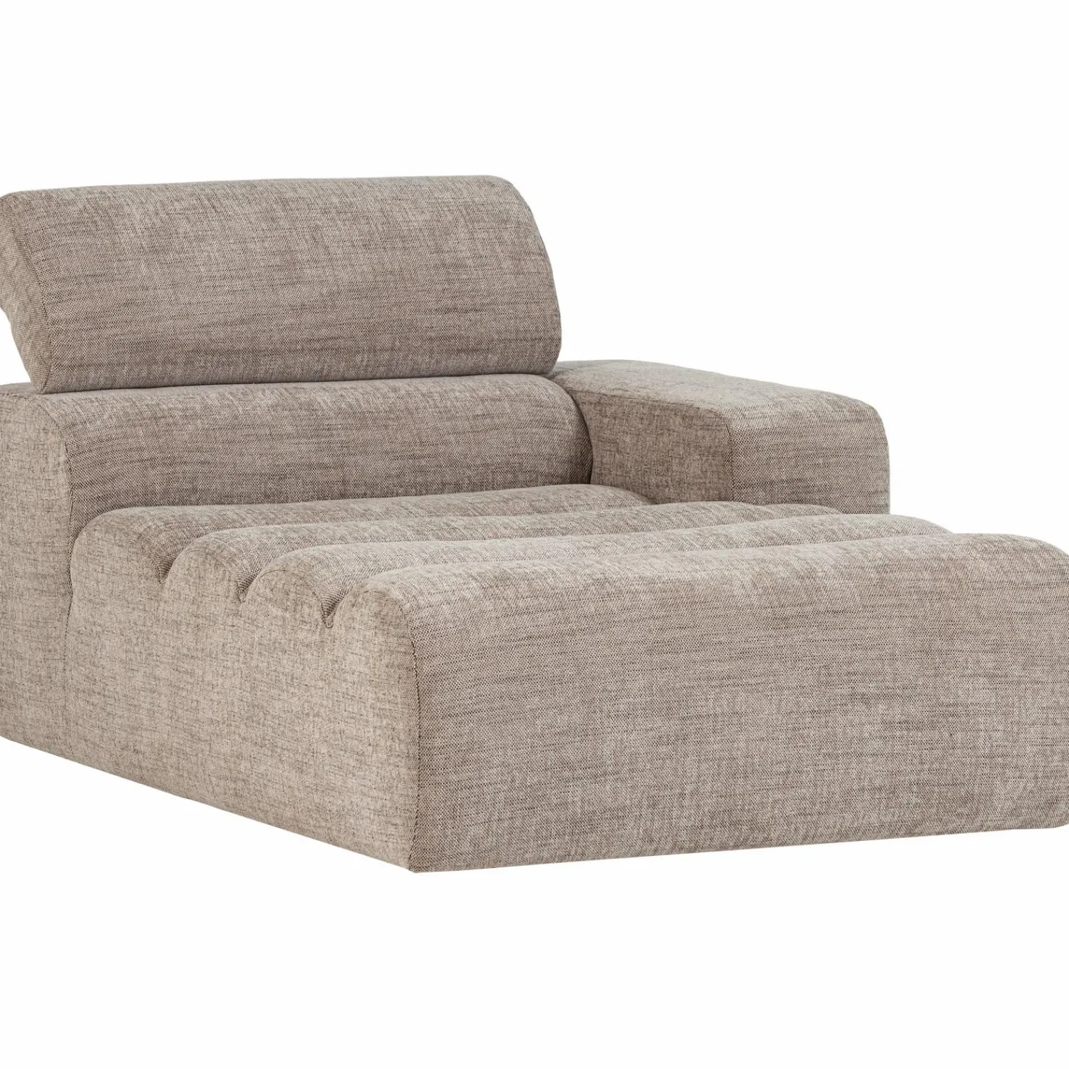 Hot WOOOD Novi chaise longue element arm rechts Naturel melange