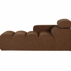 Online WOOOD Novi chaise longue element arm links bouclé Mokkabruin
