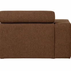 Online WOOOD Novi chaise longue element arm links bouclé Mokkabruin