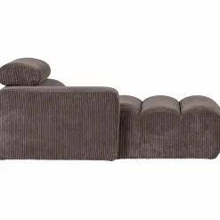 Sale WOOOD Novi chaise longue element arm links ribstof grijsbruin Grijs/bruin