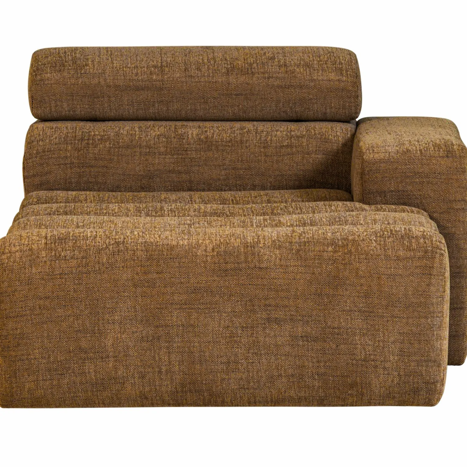 Online WOOOD Novi chaise longue element arm rechts karamelbruin melange Karamel melange