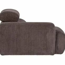 Online WOOOD Novi 1-zits element arm links ribstof grijsbruin Grijs/bruin