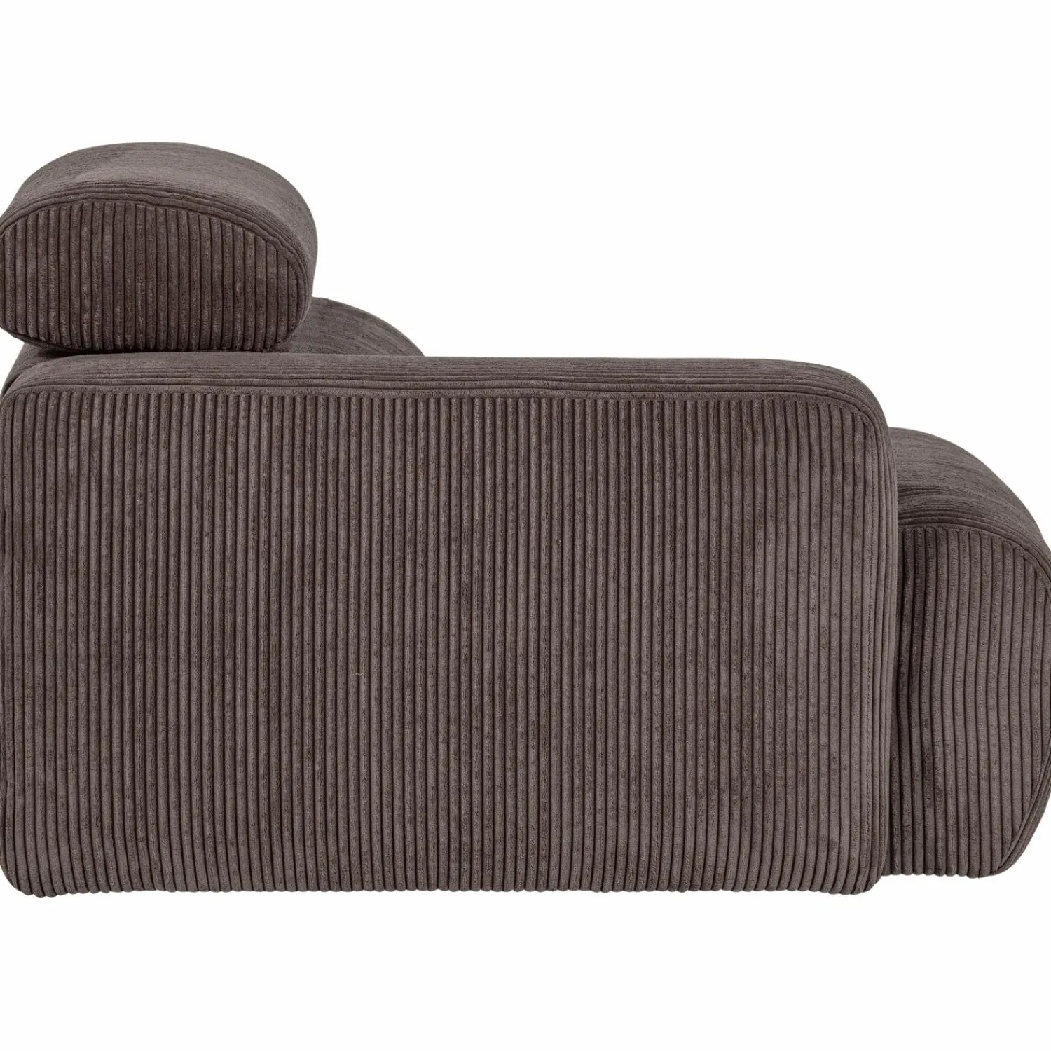 Online WOOOD Novi 1-zits element arm links ribstof grijsbruin Grijs/bruin