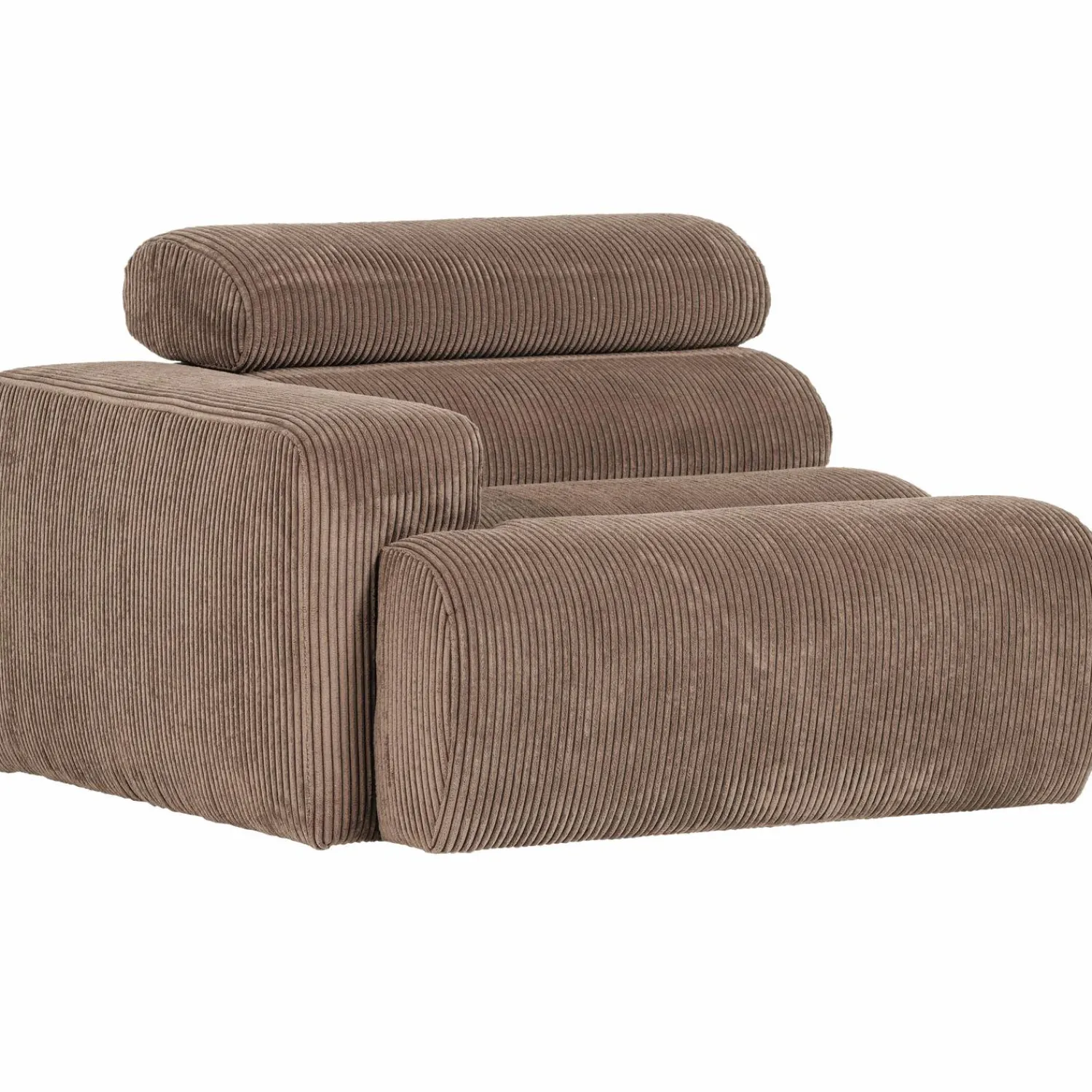 Online WOOOD Novi 1-zits element arm links ribstof Taupe